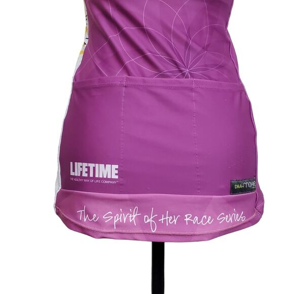 Athleta x Moxie Purple Pink Cycling Running Workout Triathlon Tank Pockets Small - Picture 8 of 10